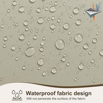 HolidayIdeas Waterproof Patio Outdoor Curtains with Rod Pocket 6 Panels- UV & Privacy Protect Weatherproof Gazebo Outdoor Drapes for Porch, Balcony, Apartment, Sliding Glass Door, Taupe, 54x84 Inch