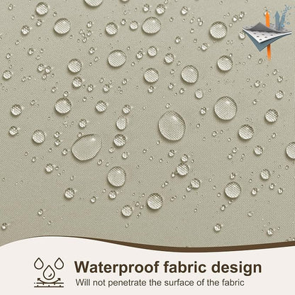 Outdoor Curtains for Patio Waterproof Rod Pocket 6 Pcs 54x95 Inch Taupe | - Image 5