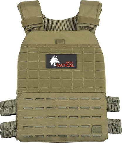 Wolf Tactical Adjustable Weighted Vest for Men & Women - Rucking, Workout, Running, Walking & CrossFit Weight Vest for Strength Training & Fitness