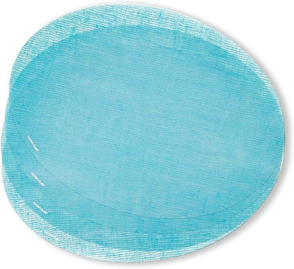 Modern Twist Placemat 100% Food-Grade Silicone, Oval, Waterproof and Reusable, Linen – Seafoam