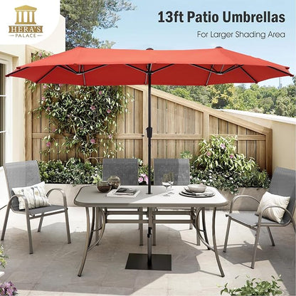 13 ft Large Double-Sided Patio Umbrella, Outdoor Umbrella, Market Umbrella - Image 5
