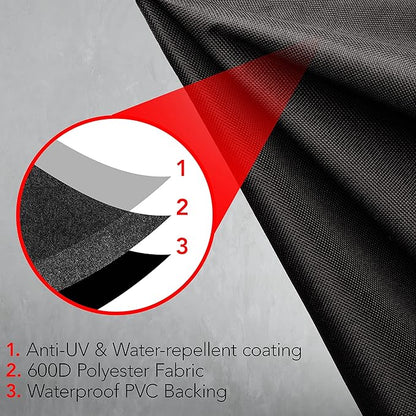 Heavy Duty Griddle Cover for Outdoor Griddle, Fits 28 Inch Griddle – Waterproof, Weather Resistant, UV & Fade Resistant with Adjustable Straps – Flat Grill Cover, Black