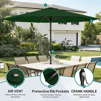 12 FT Patio Umbrella for Outdoor, Outdoor Table Umbrella - Image 2