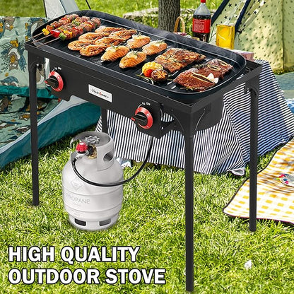 Vivicreate High Pressure Propane Gas Regulator 20 PSIG Outdoor Camping BBQ Grill Stove Burner Estufas de Gas para Cocinar Afuera Es gas propano