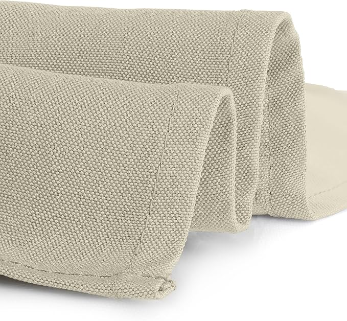 Gee Di Moda Rectangle Tablecloth - 90 x 132 Inch Ivory Table Cloth for 6 Foot Tables with Floor-Length Drop - Heavy Duty Washable Fabric for Holiday Party, Dinner, Weddings & Baby Shower
