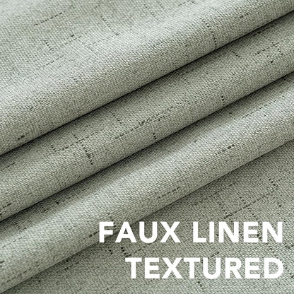 H.VERSAILTEX Blackout Curtains Linen Curtains 120 inches Long 100% Black Out - Image 4