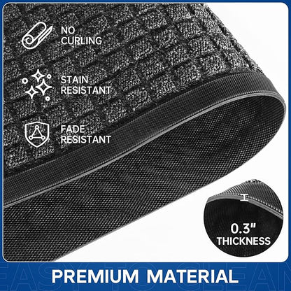 Durable Front Door Mat, 48" x 24" Heavy Duty Indoor Outdoor Doormat for Entryway, Non-Slip Rubber Backing, Stain and Fade Resistant Commercial Floor Mat for Home Office Entry