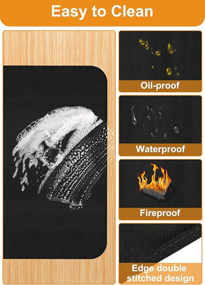 24×31 inches Under Grill Mats for Outdoor Grill, Tabletop Heat Resistant Fire Pit Mats for Countertop and Patio Protection-Fireproof & Waterproof & Oil Proof