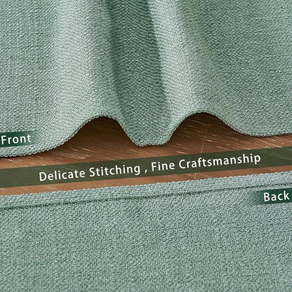 BALCONY & FALCON Placemats Set of 6 Faux Linen Cloth Place Mats Washable Waterproof Wrinkle Resistant Table Placemats for Dining Kitchen Farmhouse Indoor & Outdoor Use(Celadon Green, 13.8”x 17.7”
