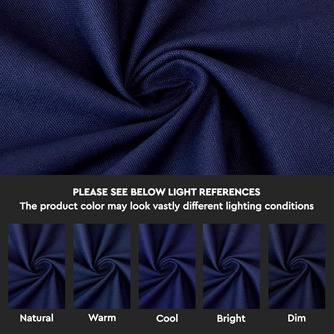 Encasa XO Table Runner 13"x120" Long | Cotton Canvas Fabric | Scotch Blue Solid Color | Machine Washable & Durable