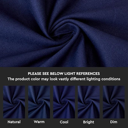 Encasa XO Table Runner 13"x120" Long | Cotton Canvas Fabric | Scotch Blue Solid Color | Machine Washable & Durable