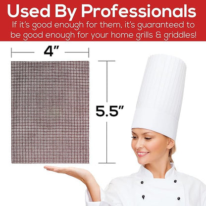 Avant Grub Pro-Grade Grill Screens 40 Pack. Scrub Away Burnt-On Grease & Carbon. Abrasive Mesh Resists Clogging & Wont Damage Cast Iron Cooktops, Restaurant Grills & Stainless Steel Flat Tops.