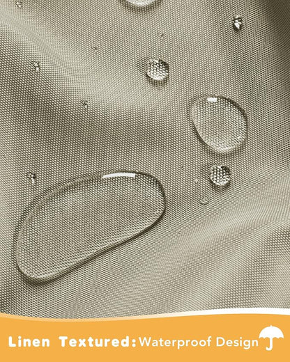 HolidayIdeas Outdoor Curtains for Patio Waterproof 4 Pcs 54x95 Inch Taupe | - Image 2