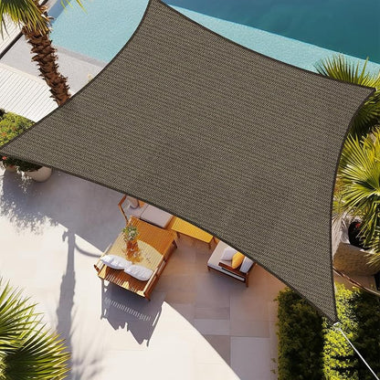 Shade&Beyond 9'x11' Sun Shade Sail Canopy Rectangle, UV Block Breathable Curved by ShadeBeyond