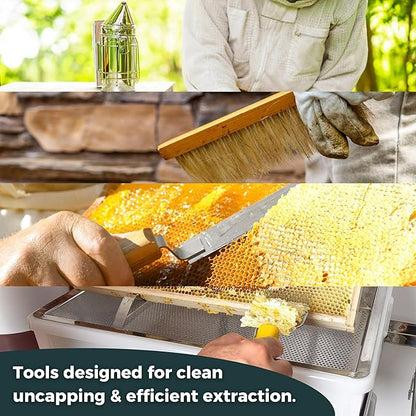 SunVara Bee Keeping Starter Kit Beekeeping Supplies, Bee Keeping Supplies-All Beekeeping Tools Bee Supplies and Equipment, Honey Bee Hive Starter Kit Tools Beekeeping Bee Smoker for Beekeeping
