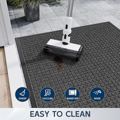 Indoor Outdoor Front Door Mats, 60" x 36" Rubber Backing Non Slip Durable Welcome Floor Mats for Patio, Garage Entrance, Stain and Fade Resistant Commercial Doormats for High Traffic