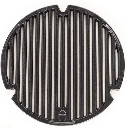 Kamado Joe KJ13RH Joe Jr. 13.5 inch Portable Charcoal Grill with Cast Iron Cart and Heat Deflectors, Blaze Red and Kamado Joe KJ15090620 Cast Iron Sear Plate
