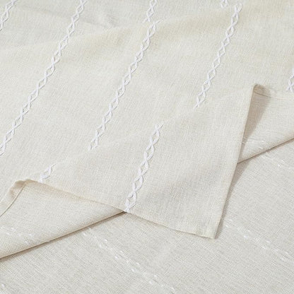 Chassic 60 x 120 inches Farmhouse Style Linen tablecloths, Wrinkle Resistant Washable Dining Room Table Cloths for 8 Foot Rectangle Tables - Beige