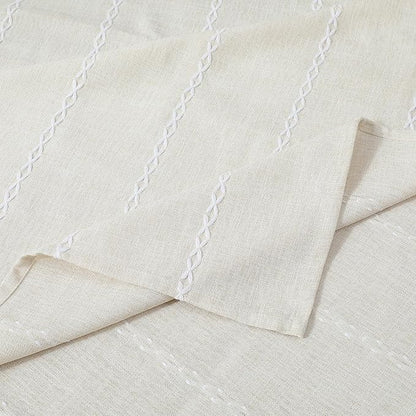 Chassic 60 x 84 inches Farmhouse Style Linen tablecloths, Wrinkle Resistant Washable Dining Room Table Cloths for Rectangle Tables - Beige