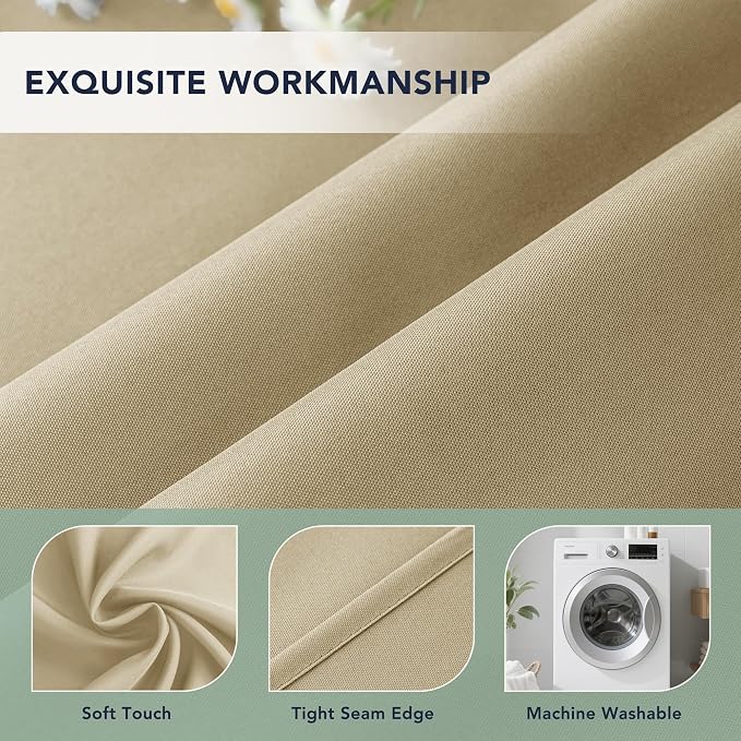 Outdoor Curtains for Patio Waterproof, 8 Drape Panels, Sun Shades | Privacy & - Image 5
