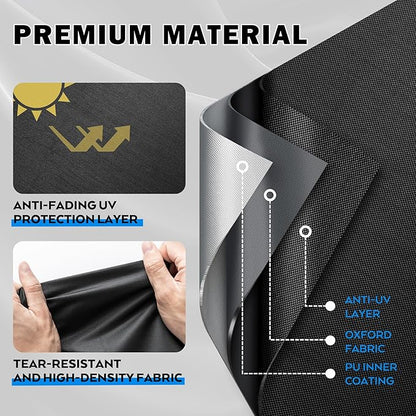 Outdoor Griddle Cover for Char-Griller Patio Pro Charcoal Grill Model E1515, Outdoor Charcoal Grill Cover for DNKMOR Charcoal Outdoor BBQ and for Kendane Barrel Grill