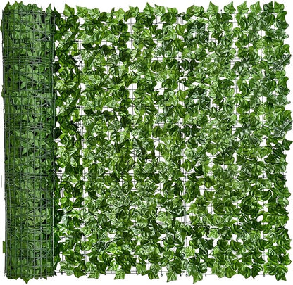 DearHouse Artificial Ivy Privacy Fence - 197x39.4in Artificial Hedges Fence and Faux Ivy Vine Leaf Decoration for Outdoor Indoor Garden Decor