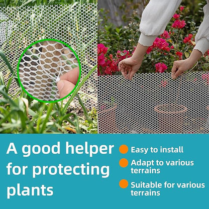 Pet & Garden Safeguard - 15.7IN x 16.4FT Roll - Green Plastic Netting, Multi-Use Decorative Fencing for Poultry, Dogs, Rabbits,Chicken and Snake Barrier