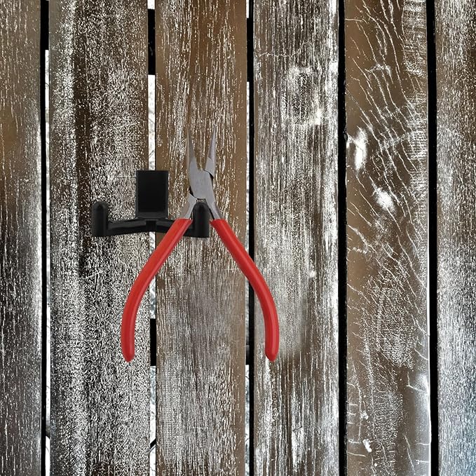 Shed Tool Storage Hooks Wall-Mounted Garden Shovel Hanging Rack Utility Hooks for Shed Side Panel Organizer Black