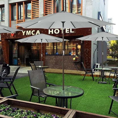 9' Outdoor Patio Umbrella, Outdoor Table Umbrella, Yard Umbrella, Market - Image 6