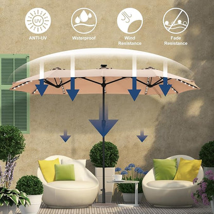 HERA'S PALACE 13 ft Patio Umbrella - Image 5