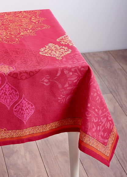 Maison d' Hermine Table Cloth Square Table 100% Cotton 60 x 60 Inches Fall Tablecloth Reusable Everyday Use for Thanksgiving Christmas Decorations Dining Farmhouse Party (Versailles)
