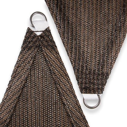 Amgo Custom Size 13' x 23' x 26.4' Brown Right Triangle Sun Shade Sail UPF50+ - Image 8