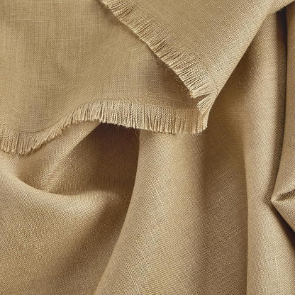 Solino Home Linen Fringe Table Runner 120 Inches Long - 100% Pure Linen Kelp Table Runner 14 x 120 Inch for Spring - Handcrafted and Machine Washable