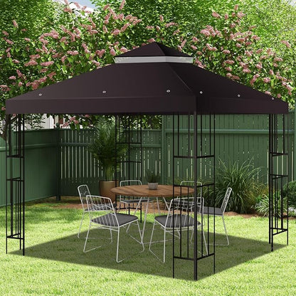 10x10 FT Gazebo Replacement Top, Canopy Replacement Cover Double Tiered - Image 6