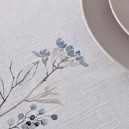 Maison d' Hermine Table Cloth Square Table 100% Cotton 54 x 54 Inches Fall Tablecloth Reusable Everyday Use for Thanksgiving Christmas Decorations Dining Farmhouse Party (Ice Florals)