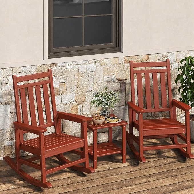 HDPE Rocking Chair Outdoor Set of 2 by Garvee