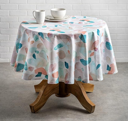 Maison d' Hermine Table Cloth Round Table 100% Cotton 63 Inches Tablecloth Reusable Decorative Everyday Use for Dining Room, Farmhouse, Home, Party, Festive & Wedding Spring Summer - Summer Picnic