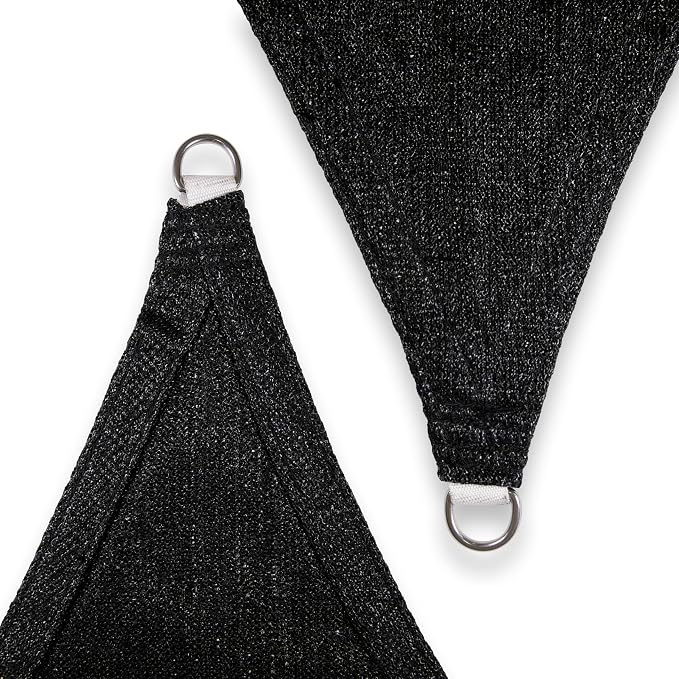 Amgo Custom Size 19' x 19' x 19' Black Triangle Sun Shade Sail UPF50+ AGTAPT12 - Image 8