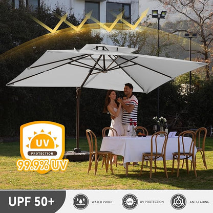 10x13FT Cantilever Patio Umbrella - Image 6