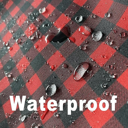 Red Gingham Christmas Plaid Tablecloth - Rectangular 58x102 Inch Water Resistant Table Cloth for Indoor/Outdoor Use - Holiday Table Cover for Kitchen, Picnics, and Parties