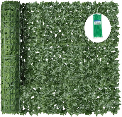 KASZOO Artificial Ivy Privacy Fence Screen, 120x60in, 18 Pack, Green, Modern Style, Plastic & Polyethylene Material, Easy Assembly, Perfect for Balcony, Garden, Backyard Privacy