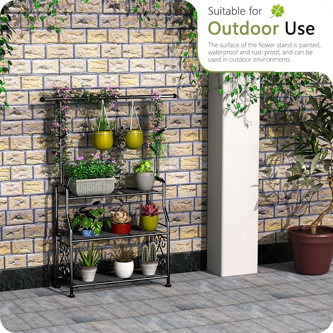 GIOTORENT Plant Stand Indoor, 3-Tier Heavy Duty Metal Shelf - Image 5