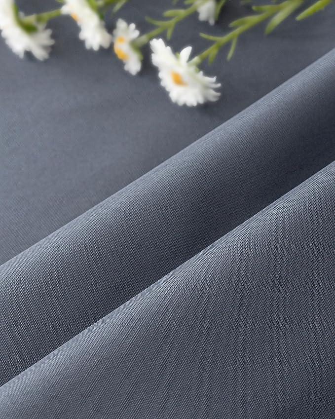 Windproof Outdoor Curtains for Patio Waterproof 4 Pcs 54x95 In Grey | Grommet - Image 8