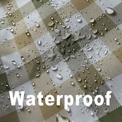 Waterproof Plaid Tablecloth Fabric - Oblong 52x70 Inch Classic Buffalo Tartan Table Cloth for Indoor/Outdoor Use - Washable Table Cover for Dinner, BBQs, and Parties