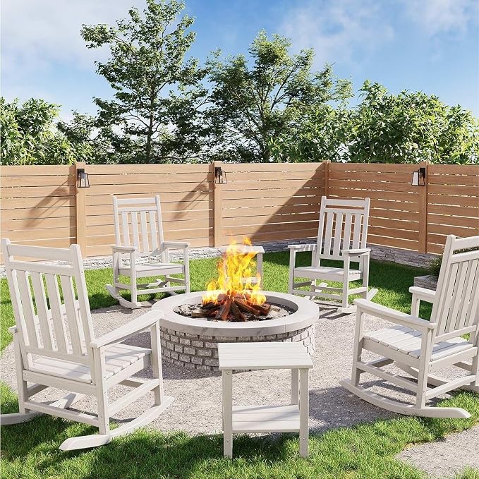 HDPE Rocking Chair Outdoor Set of 2 - Image 9