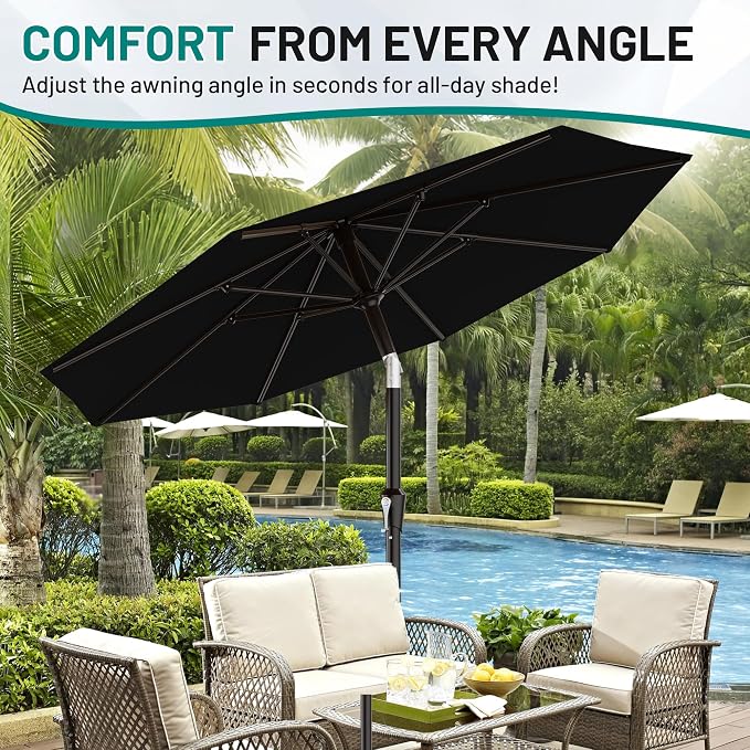 9 FT Patio Umbrella for Outdoor, Outdoor Table Umbrella - Image 7