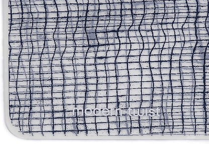 Modern Twist Placemat 100% Food-Grade Silicone, Waterproof and Reusable, Linen - Denim