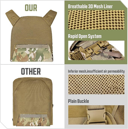 GFIRE Tactical Vest - Airsoft Lightweight Modular 3D Breathable Quick Release Vest, Adjustable Tactical Gear for Training