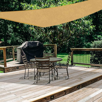 AsterOutdoor Sun Shade Sail Triangle 16' x 16' x 16' UV Block Canopy - Image 5
