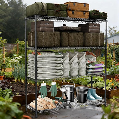 M MZG 2400LBS 47.3" W Stand Shelf Wire Rust-Proof Outdoor Storage Shelving - Image 2